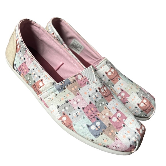 Skechers Shoes - Skechers Memory Foam Kitty Cat Jam Women’s Canvas Slip On Shoes, Size 8